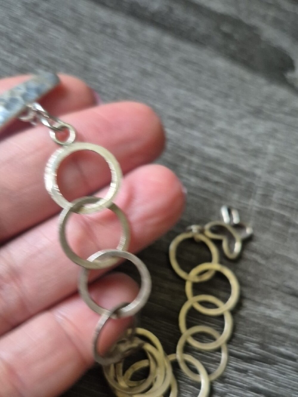 Tanya Moss Classic Linked Circle Bracelet With Butterfly Motif Sterling Silver - Picture 7 of 8